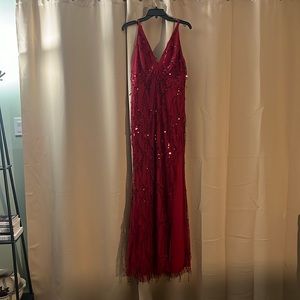 SHEIN size large Red sequins dress.